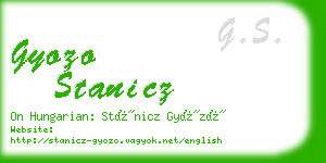 gyozo stanicz business card